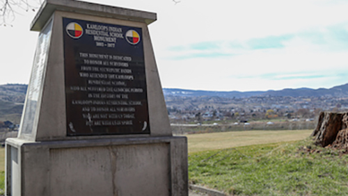 Residential School monument