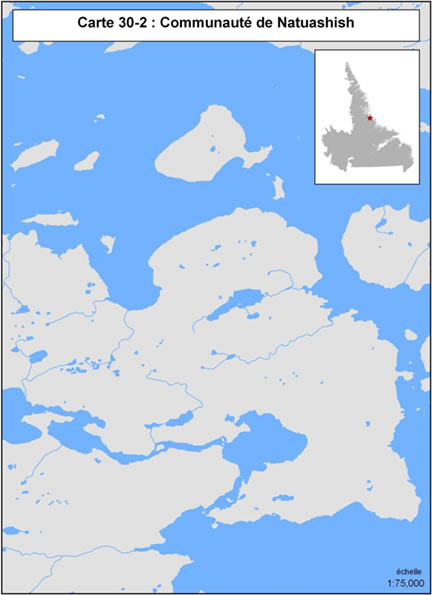 Carte 30-1 : Collectivit&eacute; de Sheshatshiu