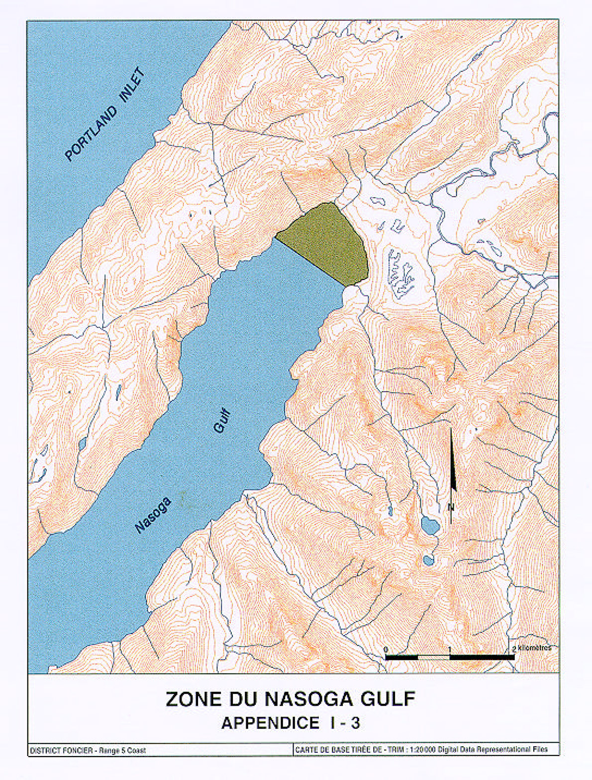Carte de la zone de r&eacute;colte de bivalves du Nasoga'a Gulf