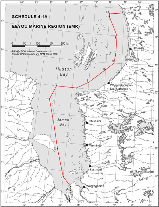 Schedule 4-1A Eeyou Marine Region&nbsp;(EMR)